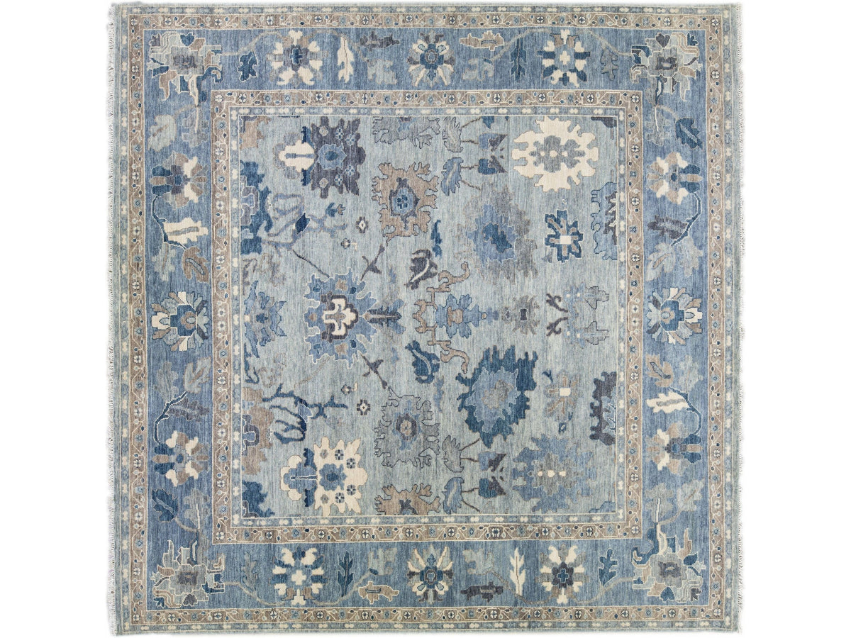 Modern Oushak Wool Rug 12 X 12