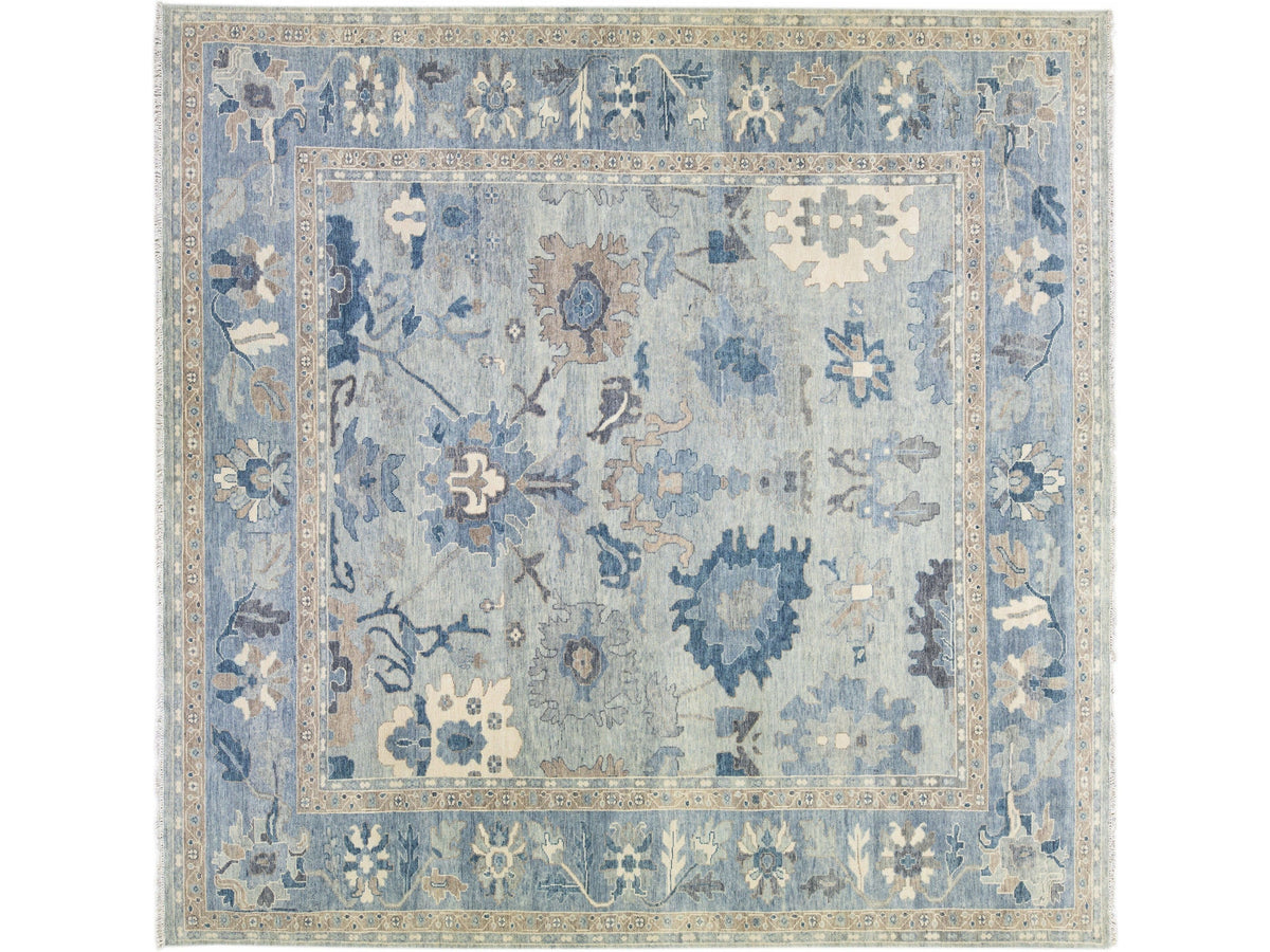 Modern Oushak Wool Rug 14 X 15
