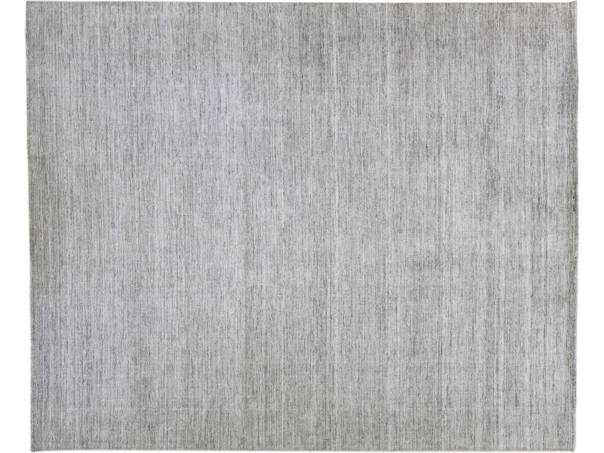 Modern Bamboo & Silk Groove Rug 12 X 15
