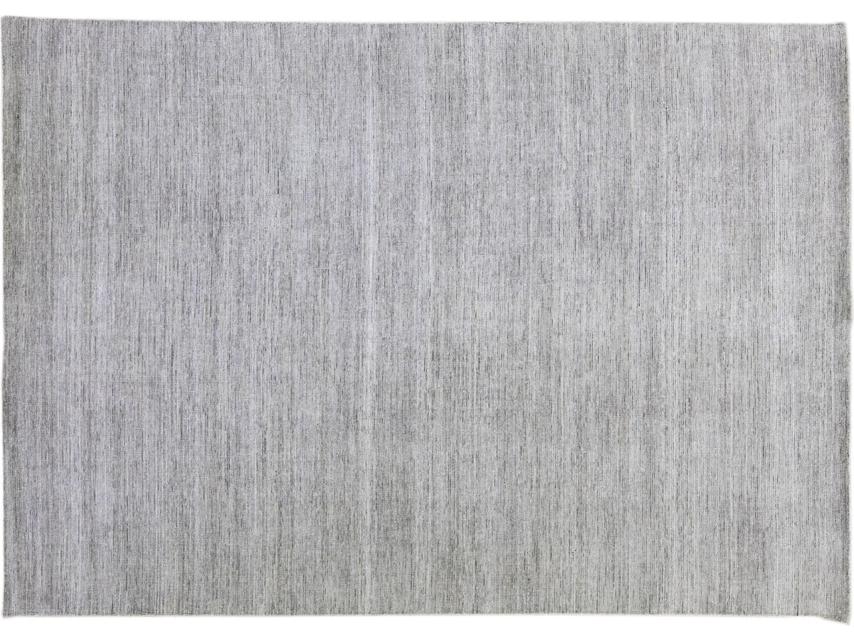 Modern Bamboo & Silk Groove Rug 9 X 12