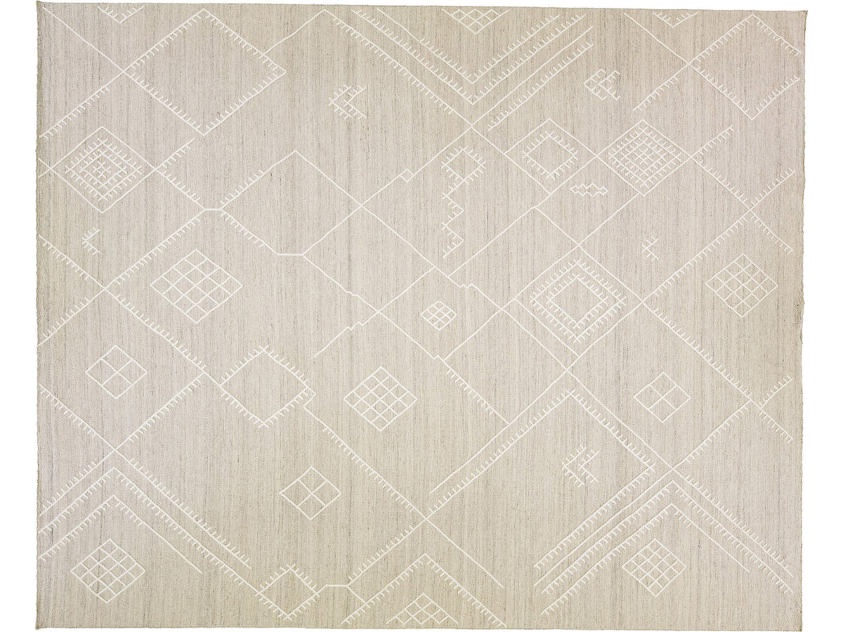 Modern Kilim Wool Rug 12 X 15