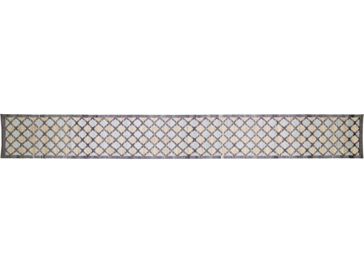 Modern Scandinavian Style Wool Runner 3 X 25