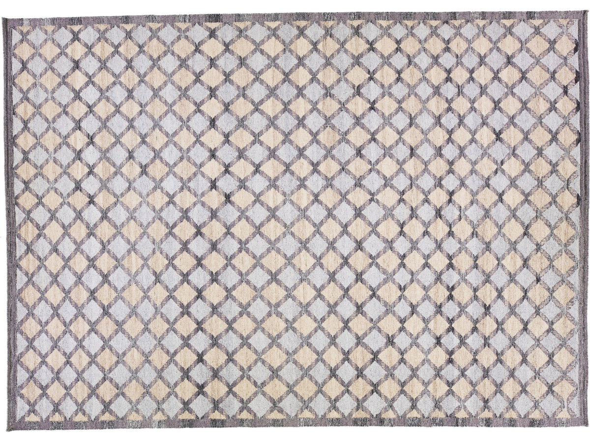 Modern Swedish Wool Rug 10 X 14