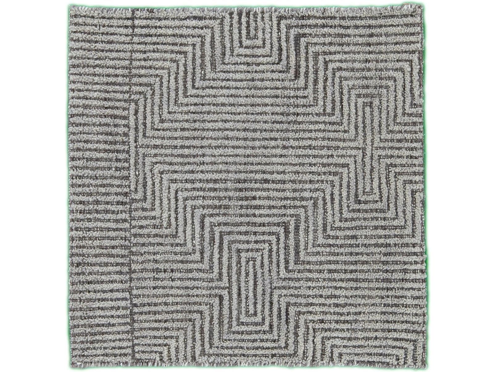 Modern Moroccan Style Custom Wool Rug