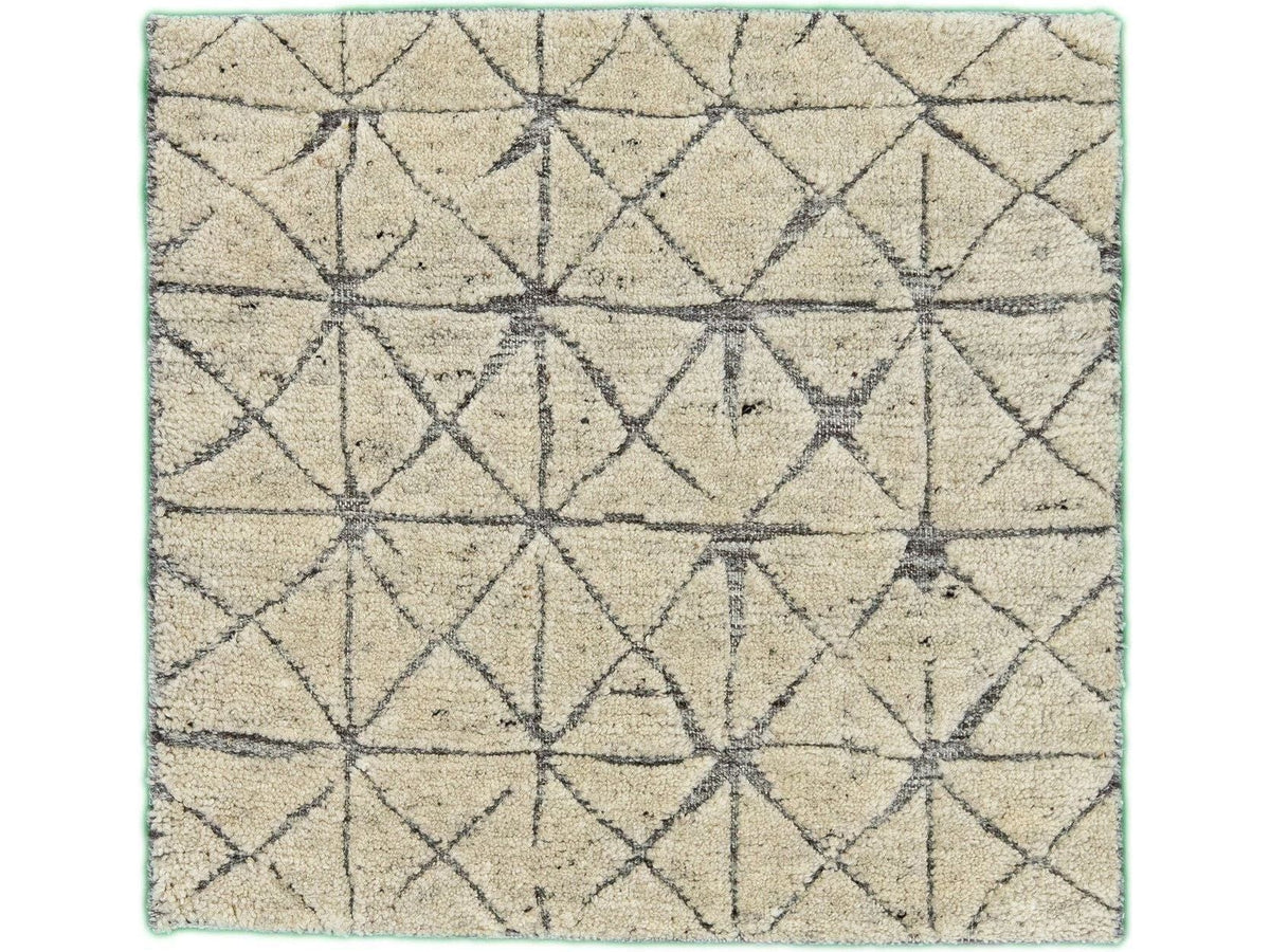 Modern Moroccan Wool Custom Rug