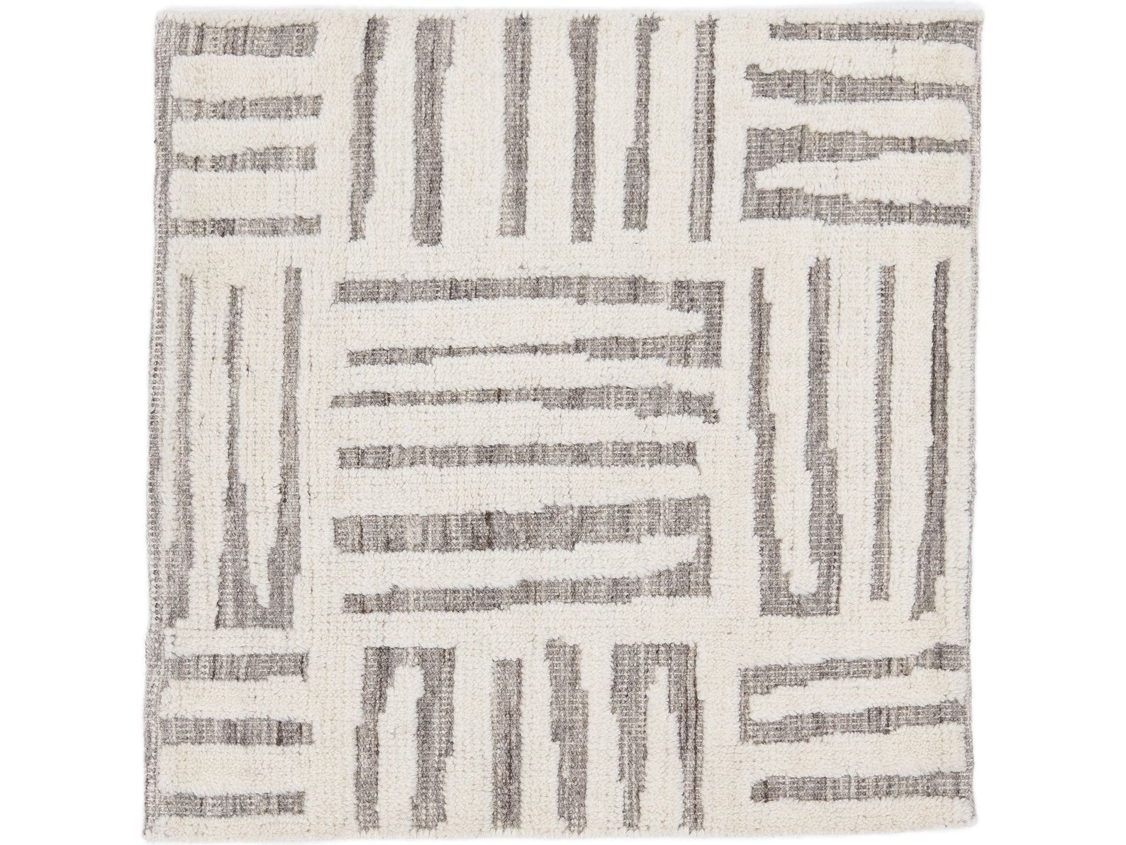 Modern Moroccan Style Custom Wool Rug