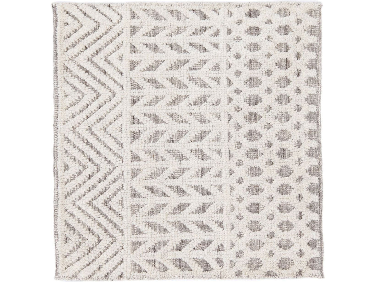 Modern Moroccan Wool Custom Rug