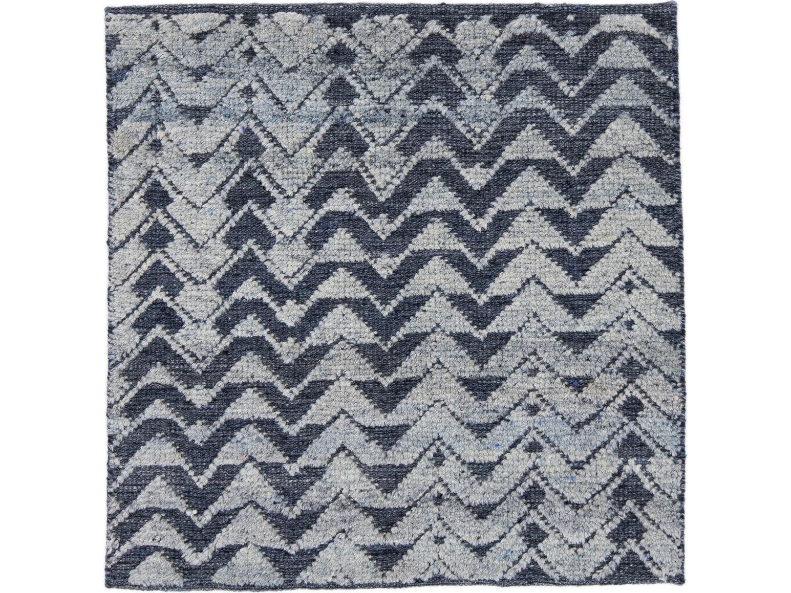 Modern Moroccan Style Custom Wool Rug