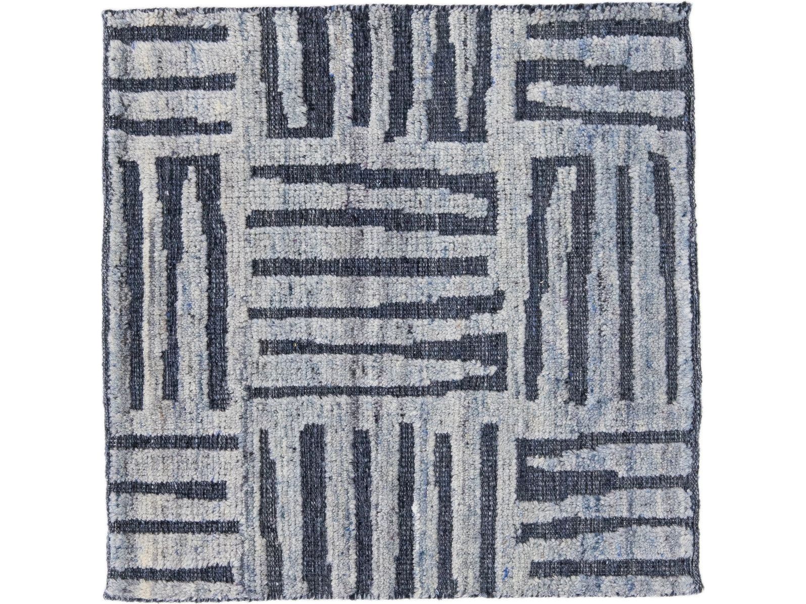 Modern Moroccan Style Custom Wool Rug