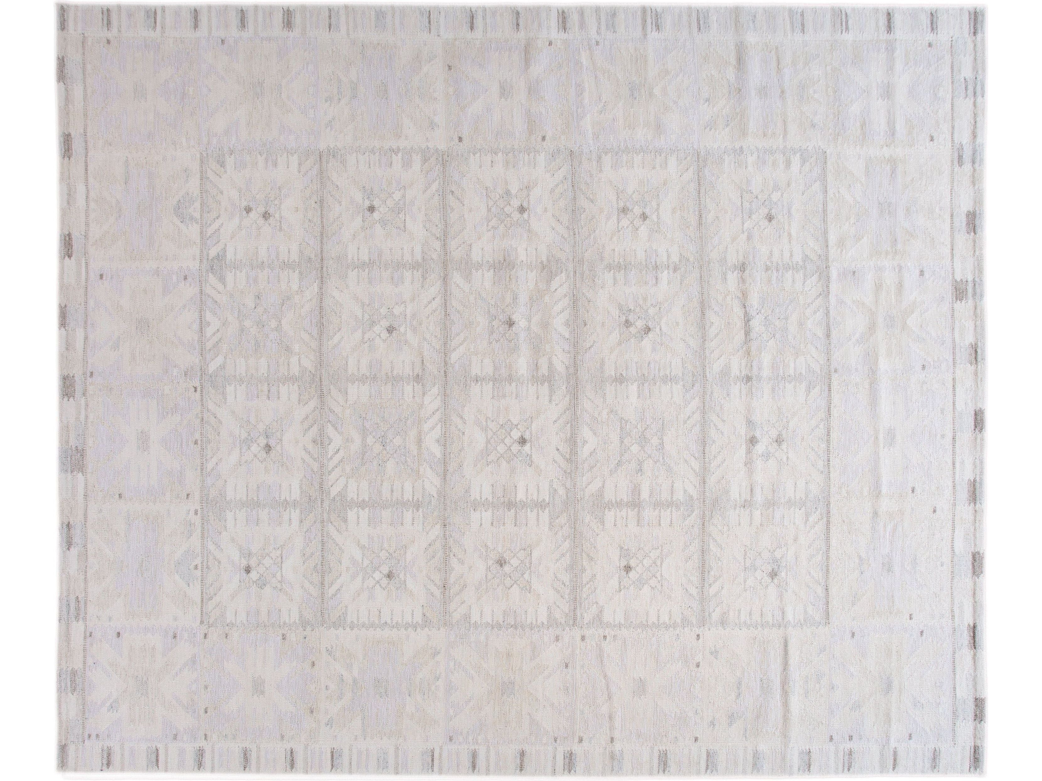 Modern Swedish Style Wool Rug 12 X 14