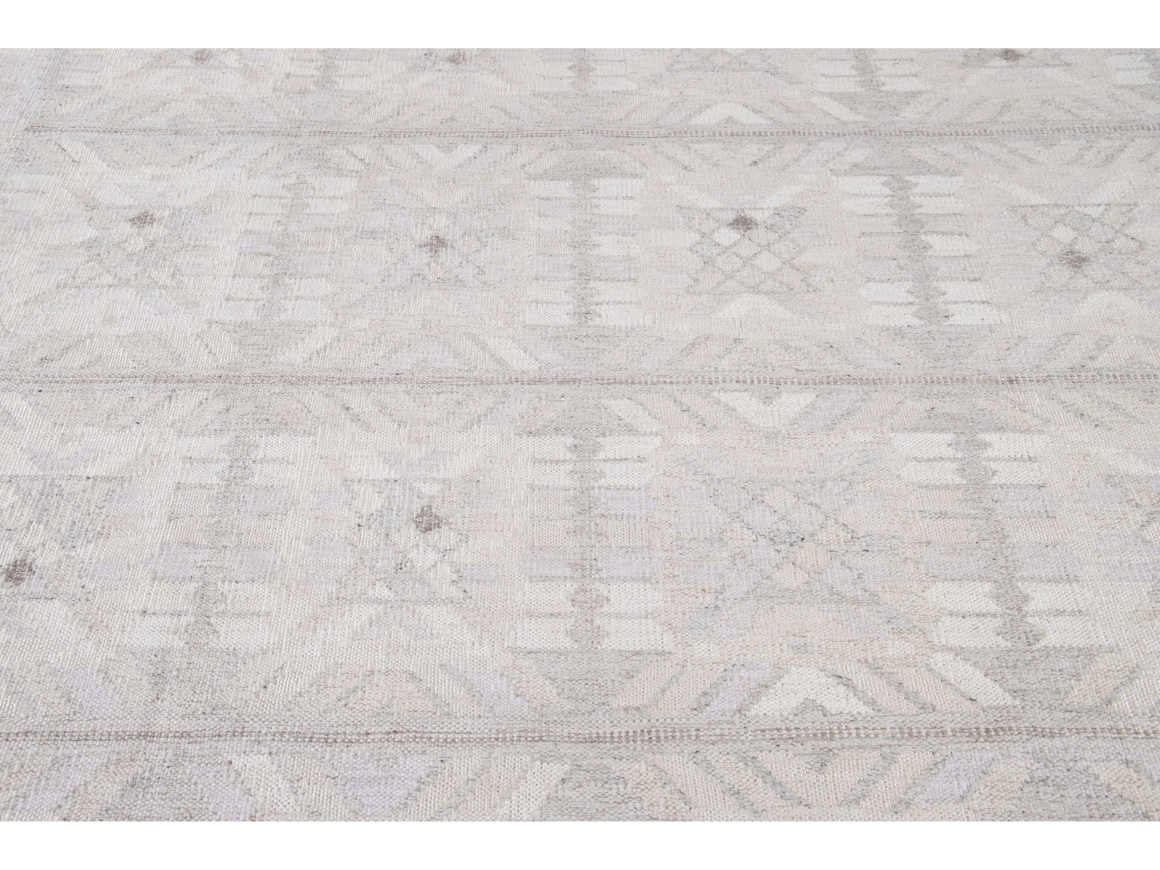 Modern Swedish Style Wool Rug 12 X 14