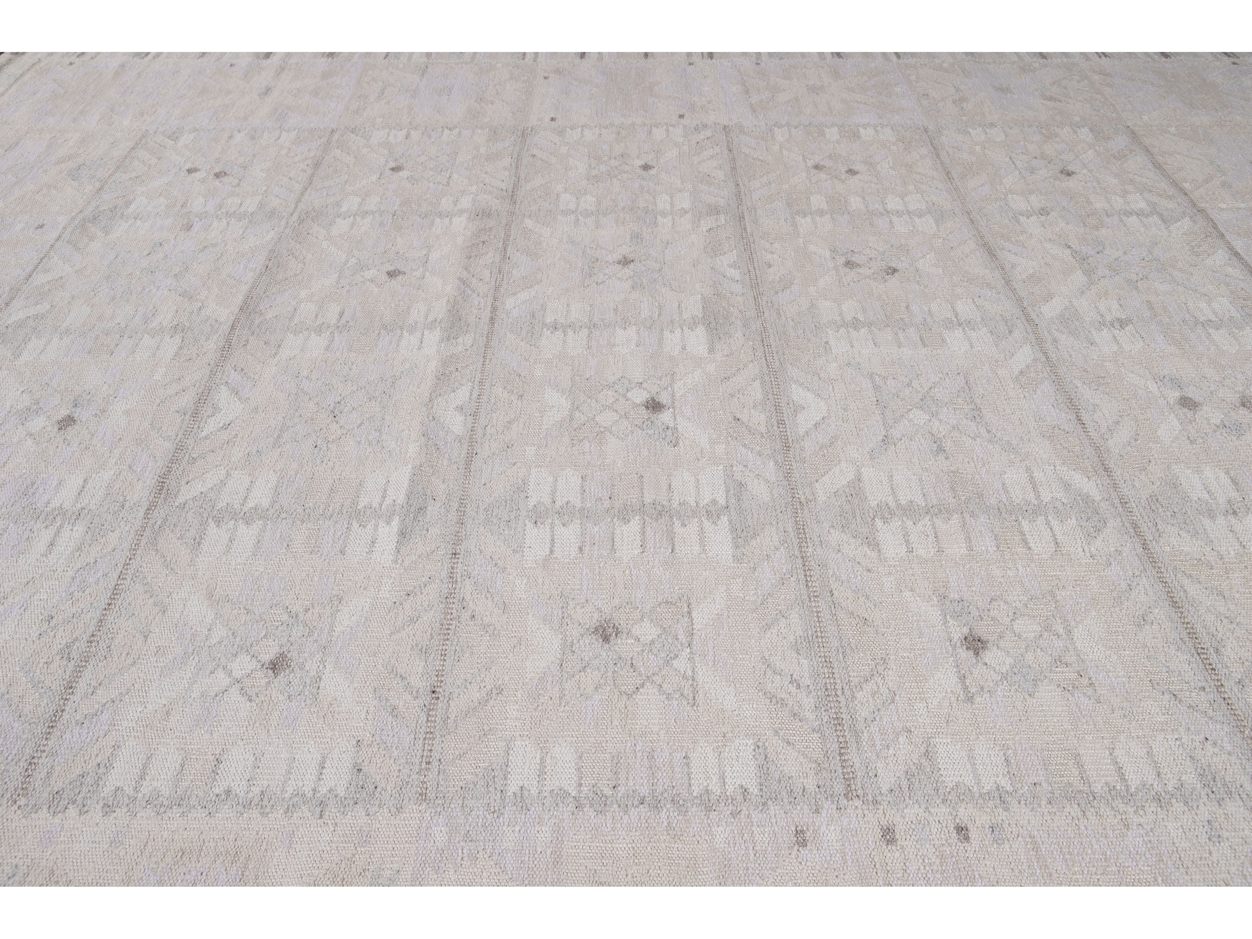 Modern Swedish Style Wool Rug 12 X 14