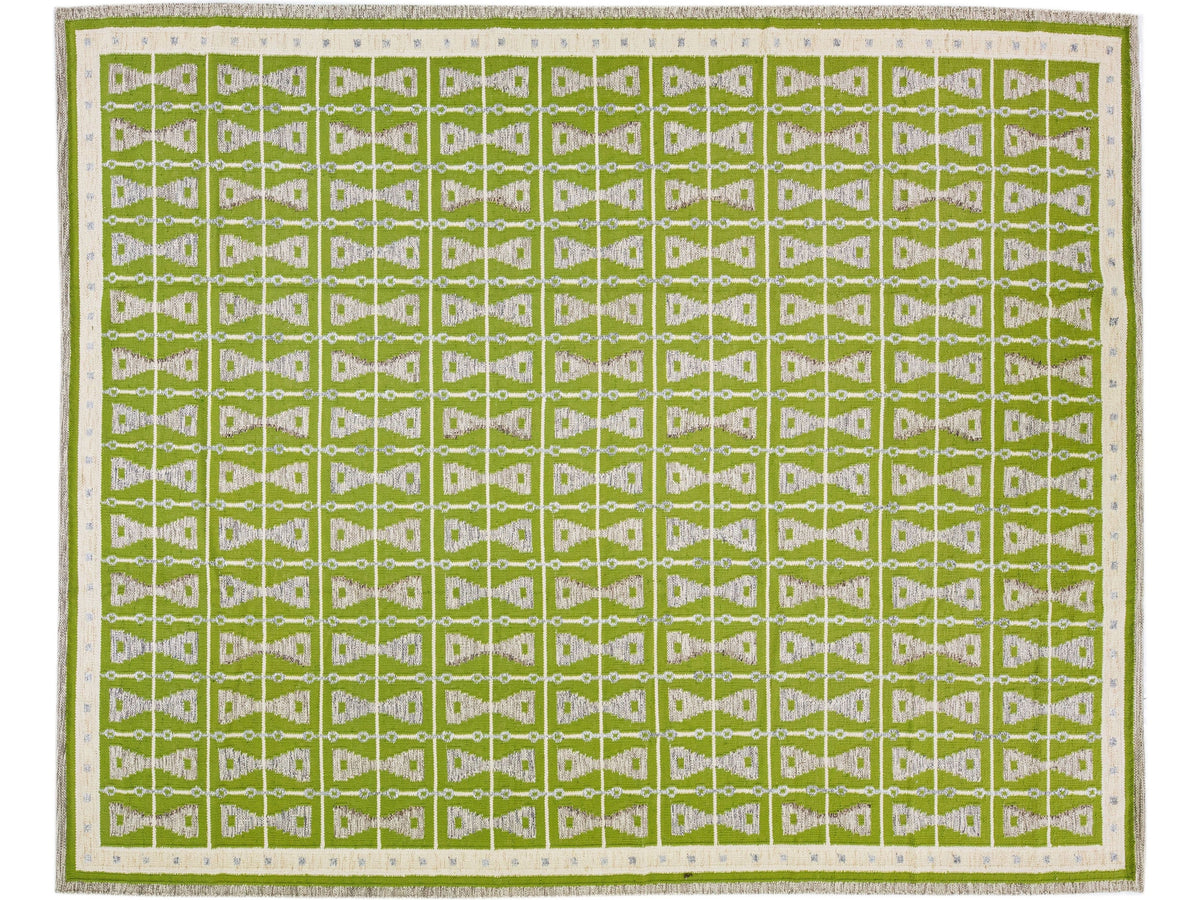 Modern Swedish Wool Rug 12 X 15