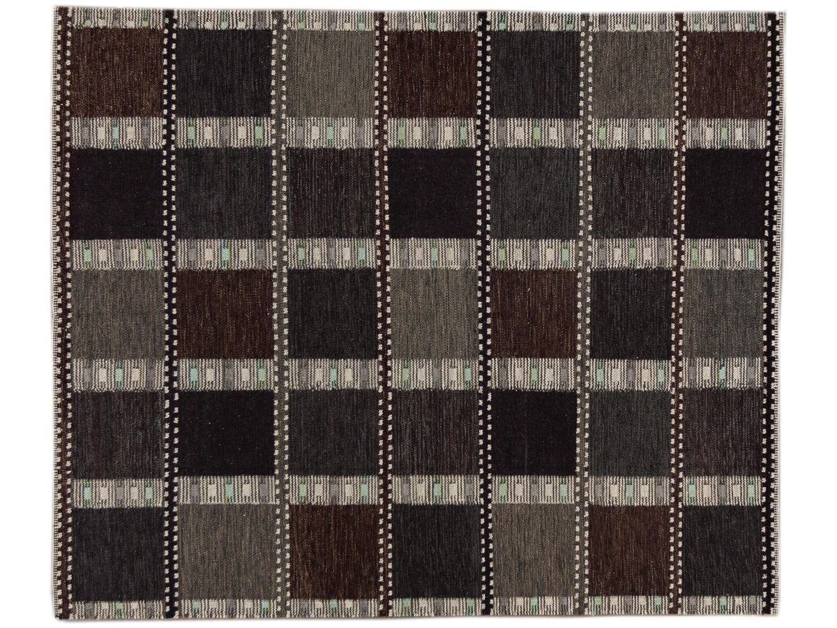 Modern Scandinavian-Style Flatweave Rug, 8x10