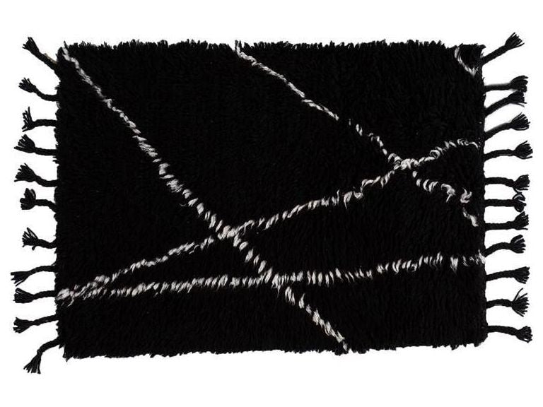 Black & White Moroccan-Style Custom Rug
