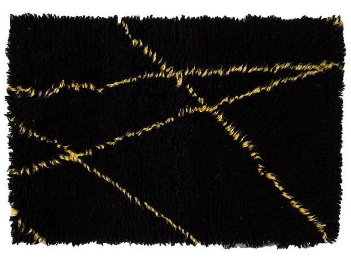 Black & Yellow Moroccan-Style Custom Rug