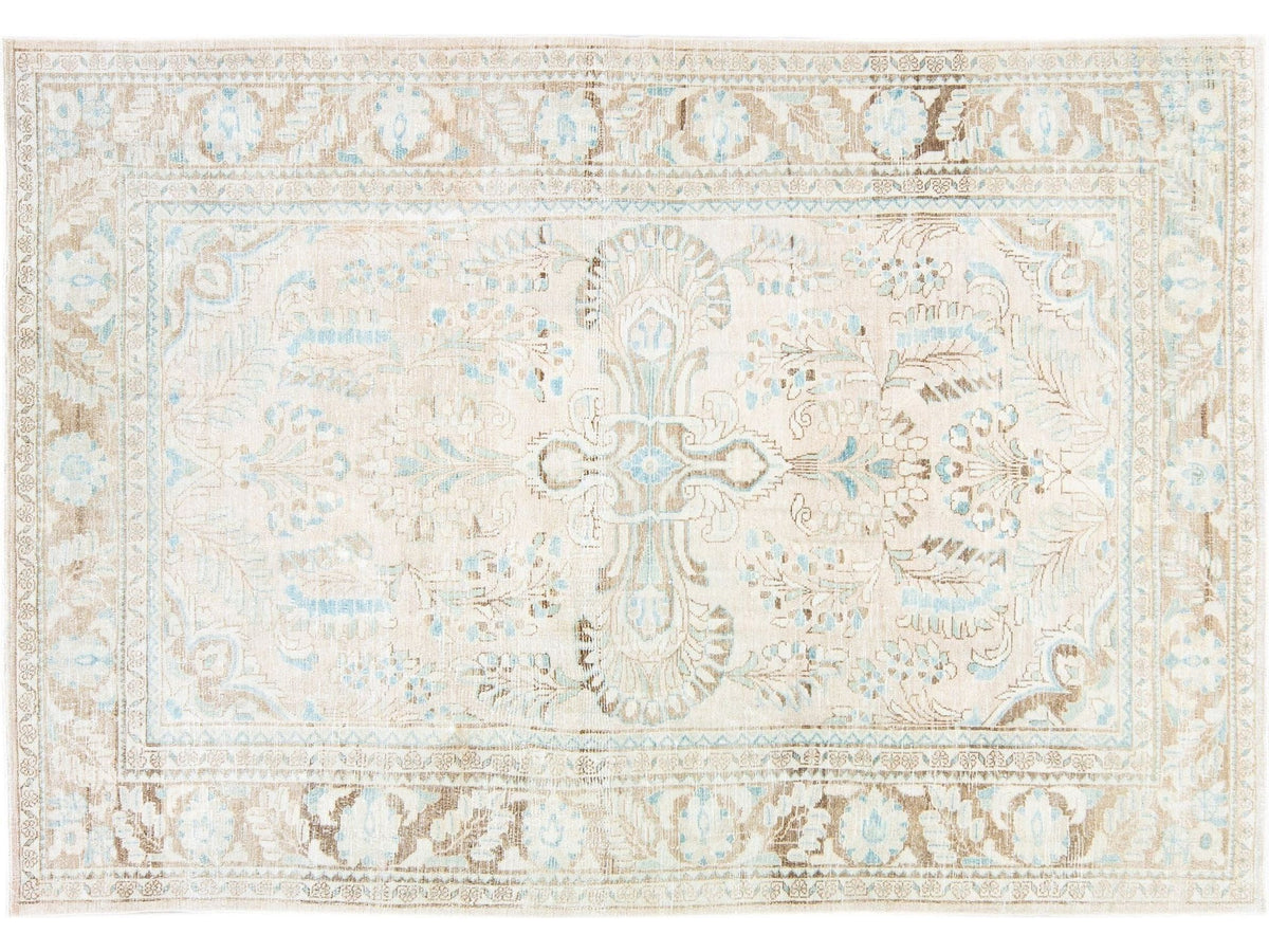 Antique Mahal Wool Rug 7 X 10