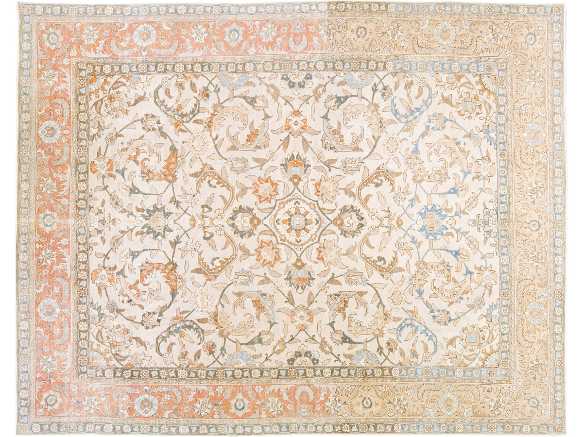 Antique Tabriz Wool Rug 10 X 12