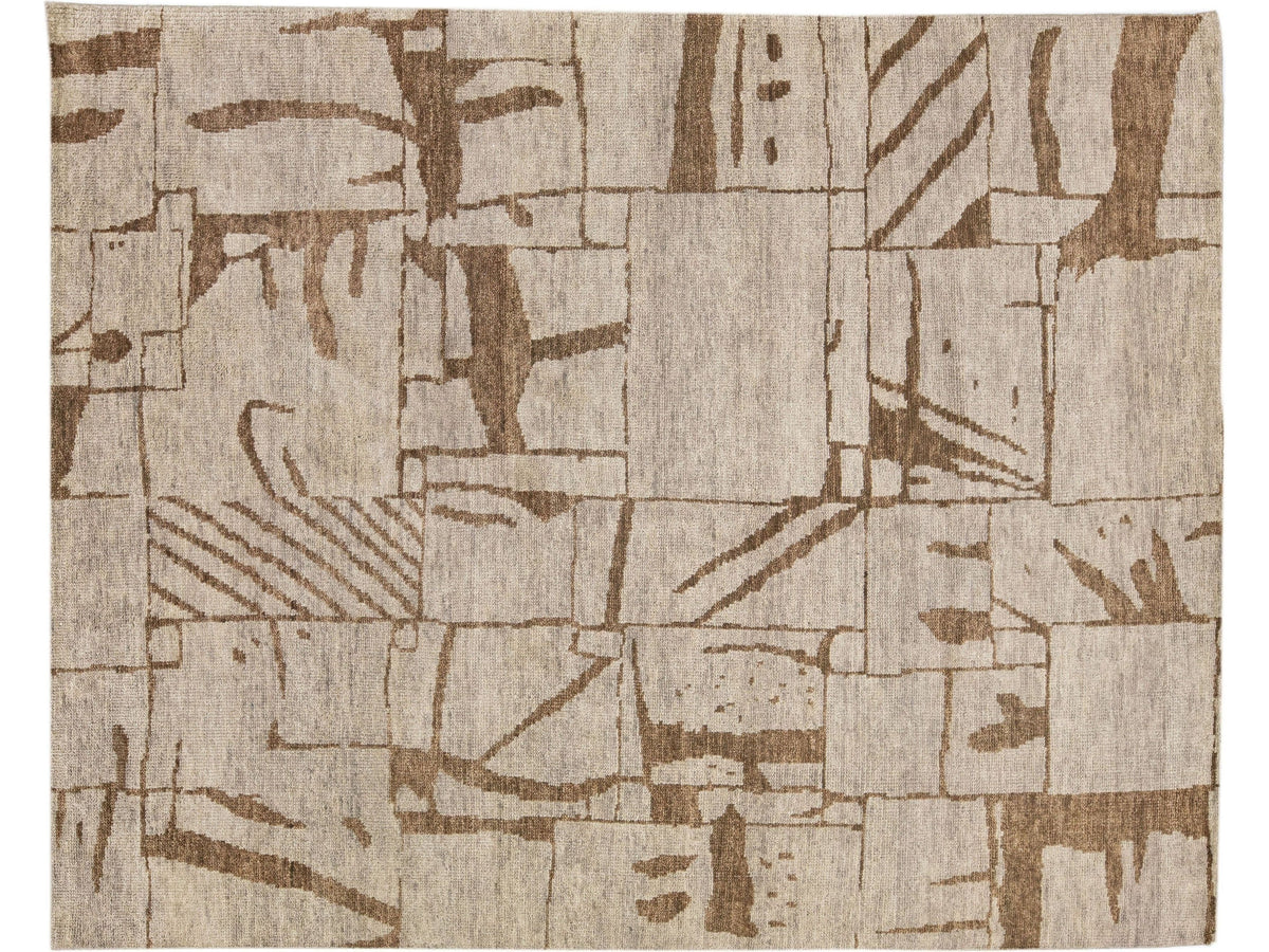 Modern Texture Wool Rug 8 X 10