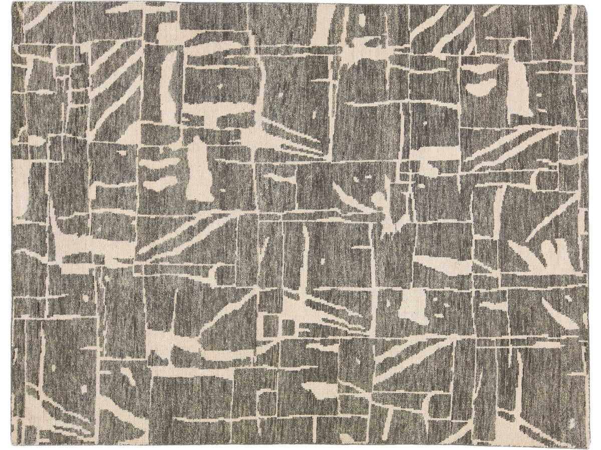 Modern Texture Wool Rug 8 X 10