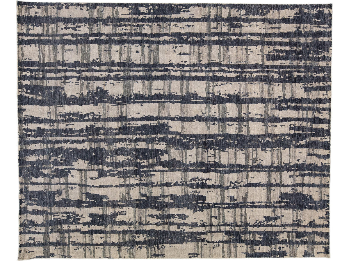 Modern Texture Wool Rug 8 X 10