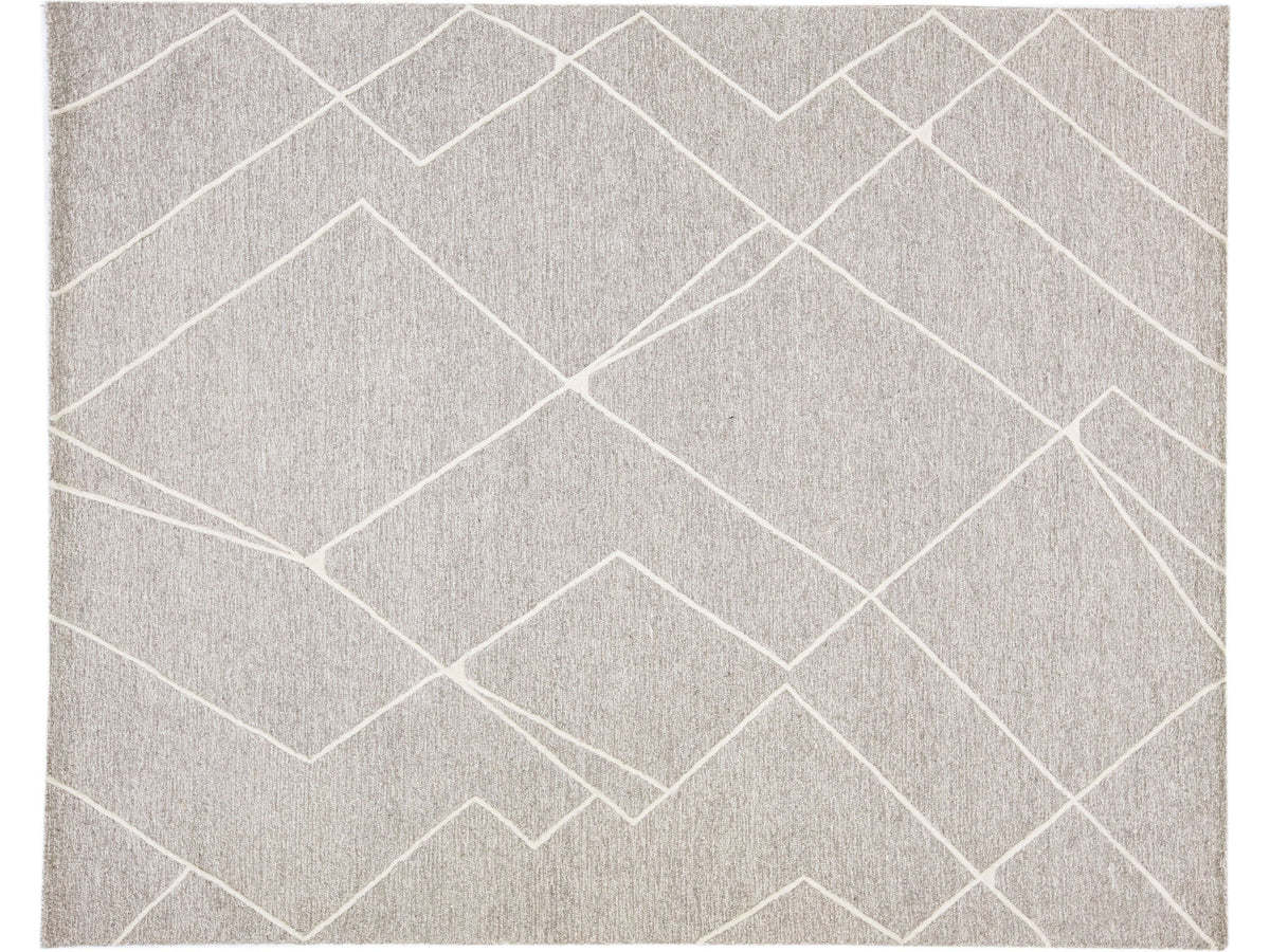 Modern Texture Wool Rug 8 X 10