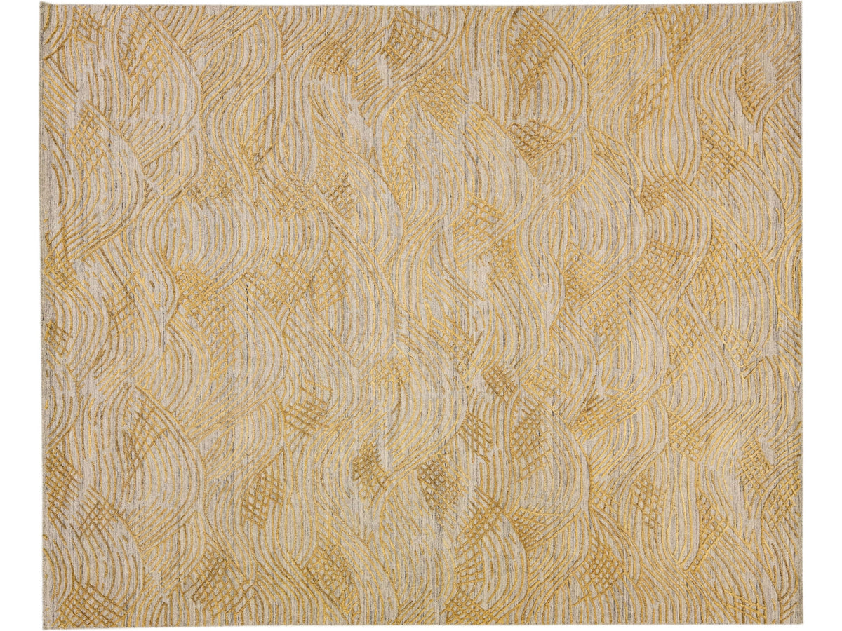 Modern Texture Wool Rug 8 X 10
