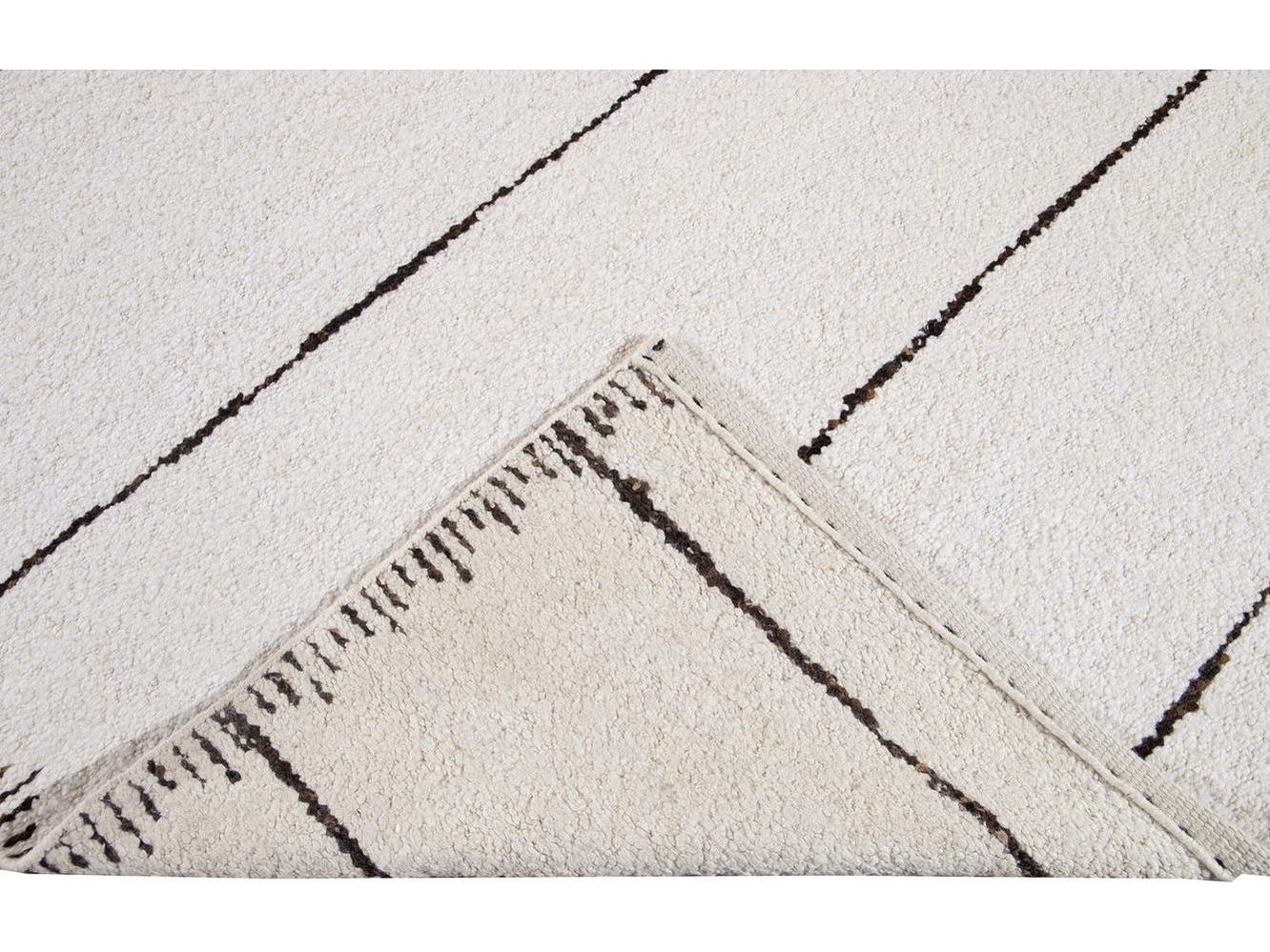 Modern Moroccan Style Wool Rug 12 X 15