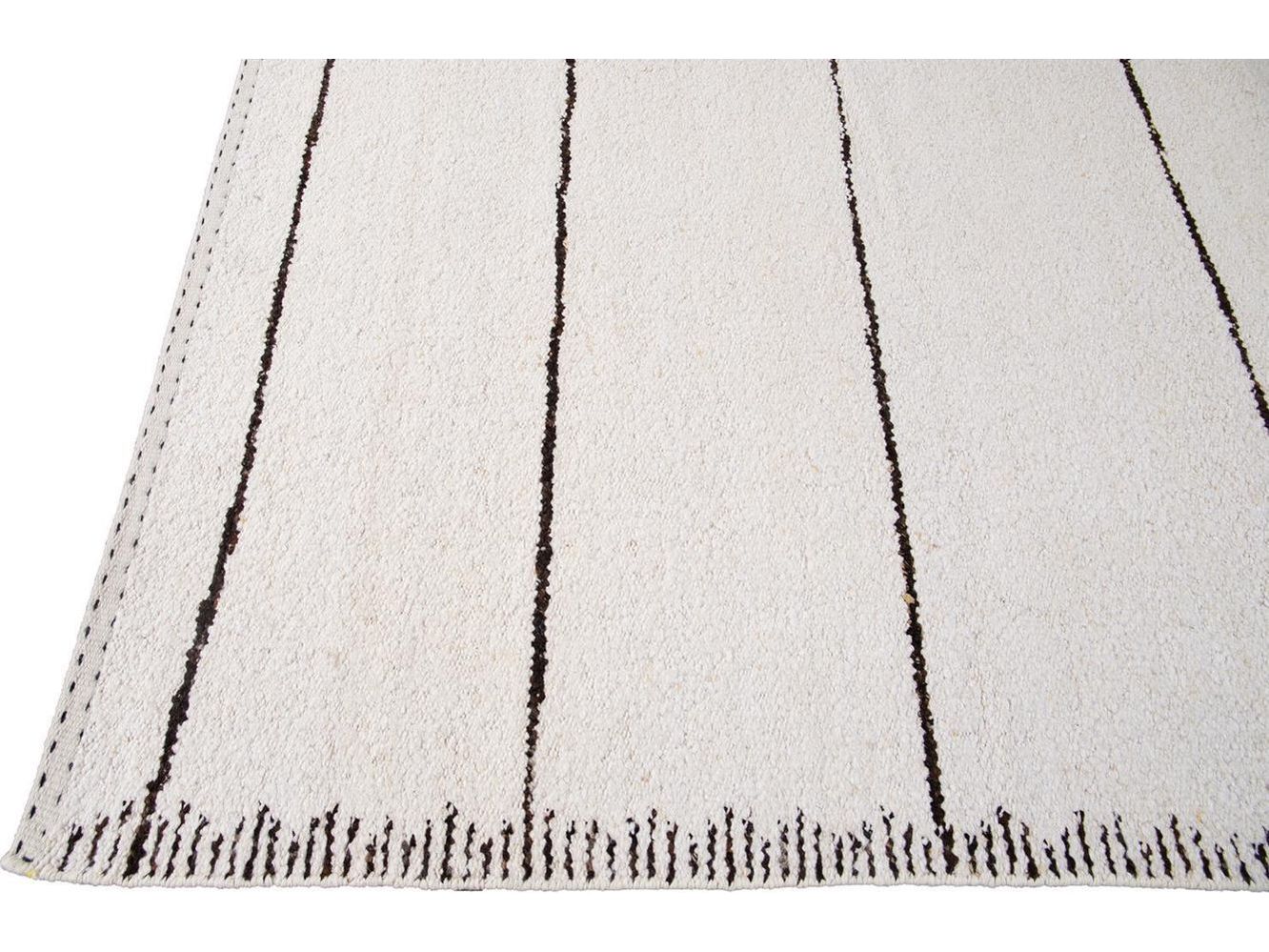 Modern Moroccan Style Wool Rug 12 X 15