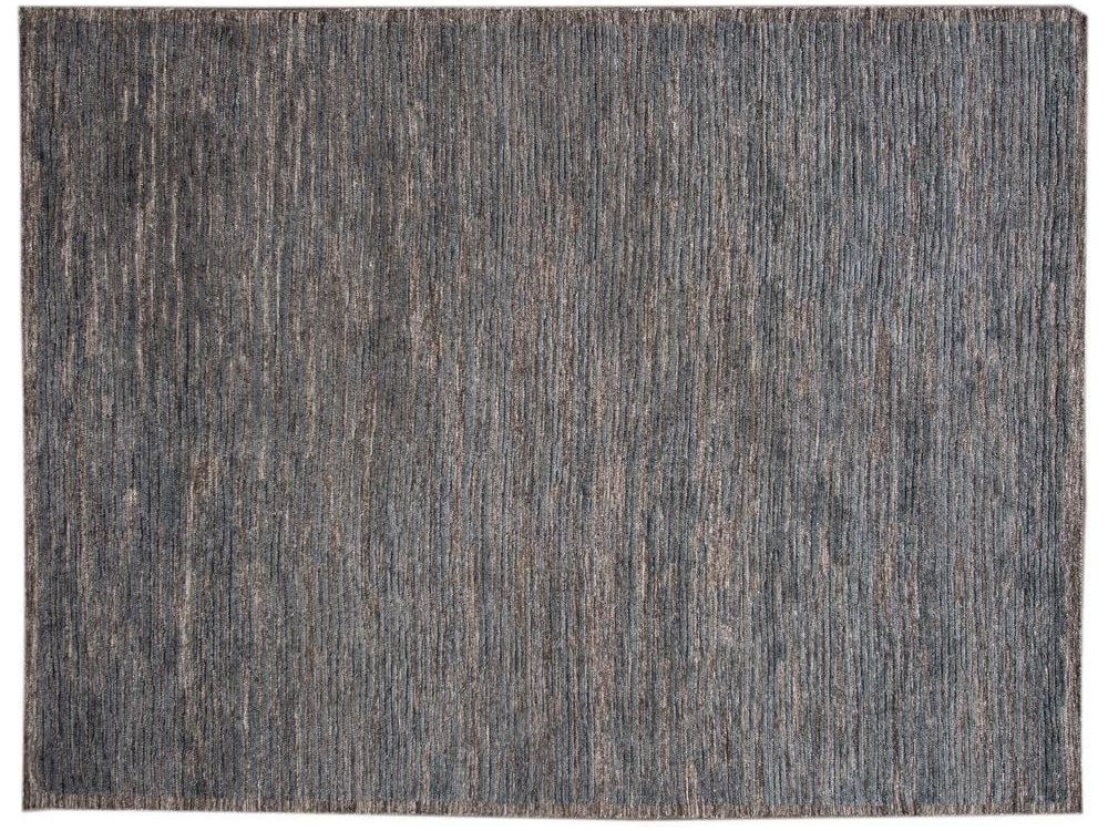Modern Textured High Low Wool Rug, 9 X 12