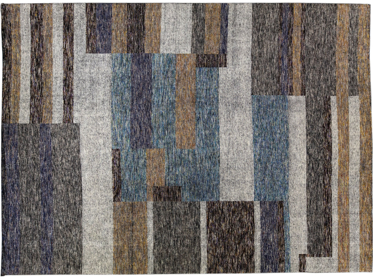 Modern Safi Abstract Wool Rug 10 X 14