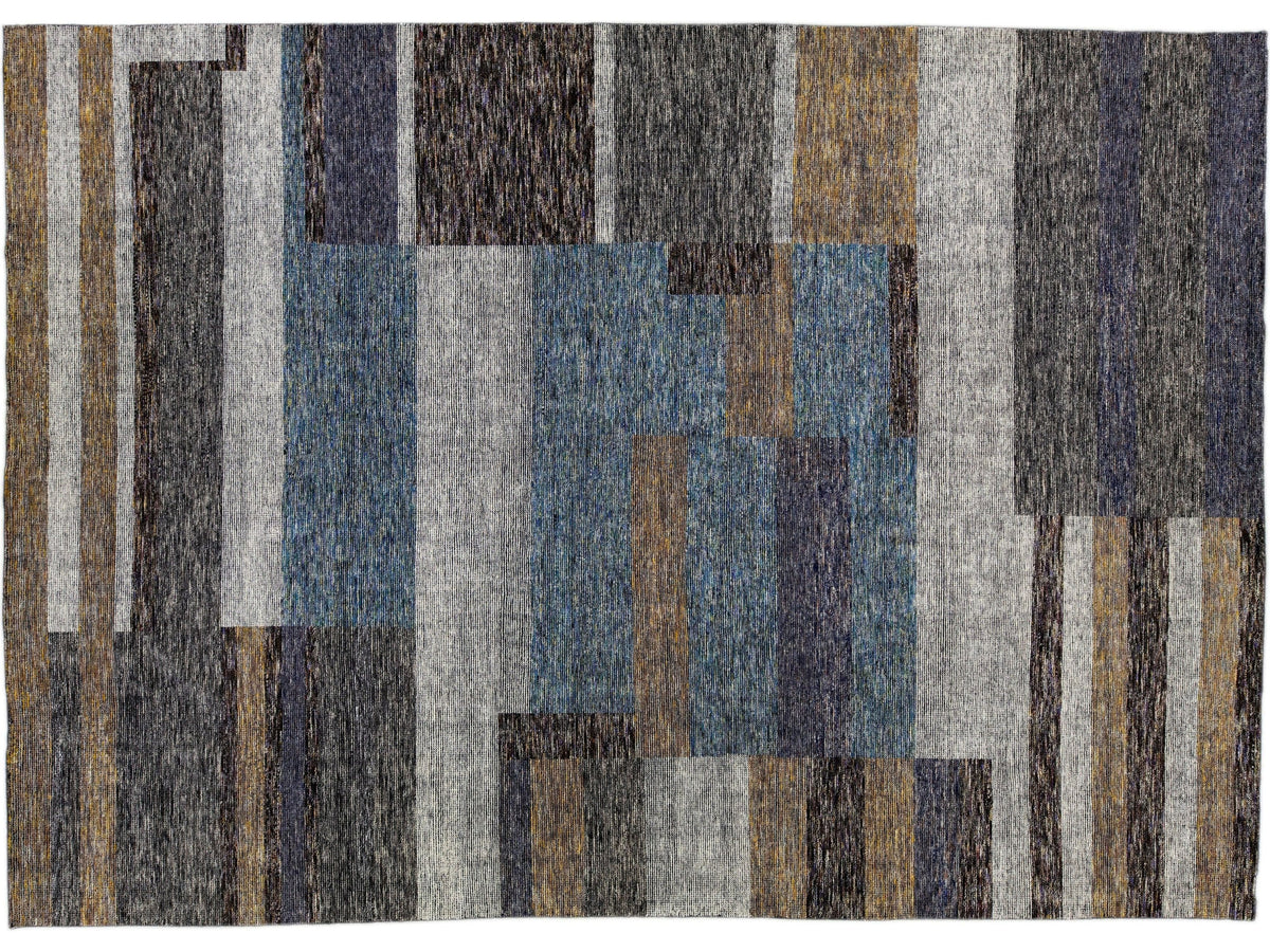 Modern Safi Abstract Wool Rug 10 X 14