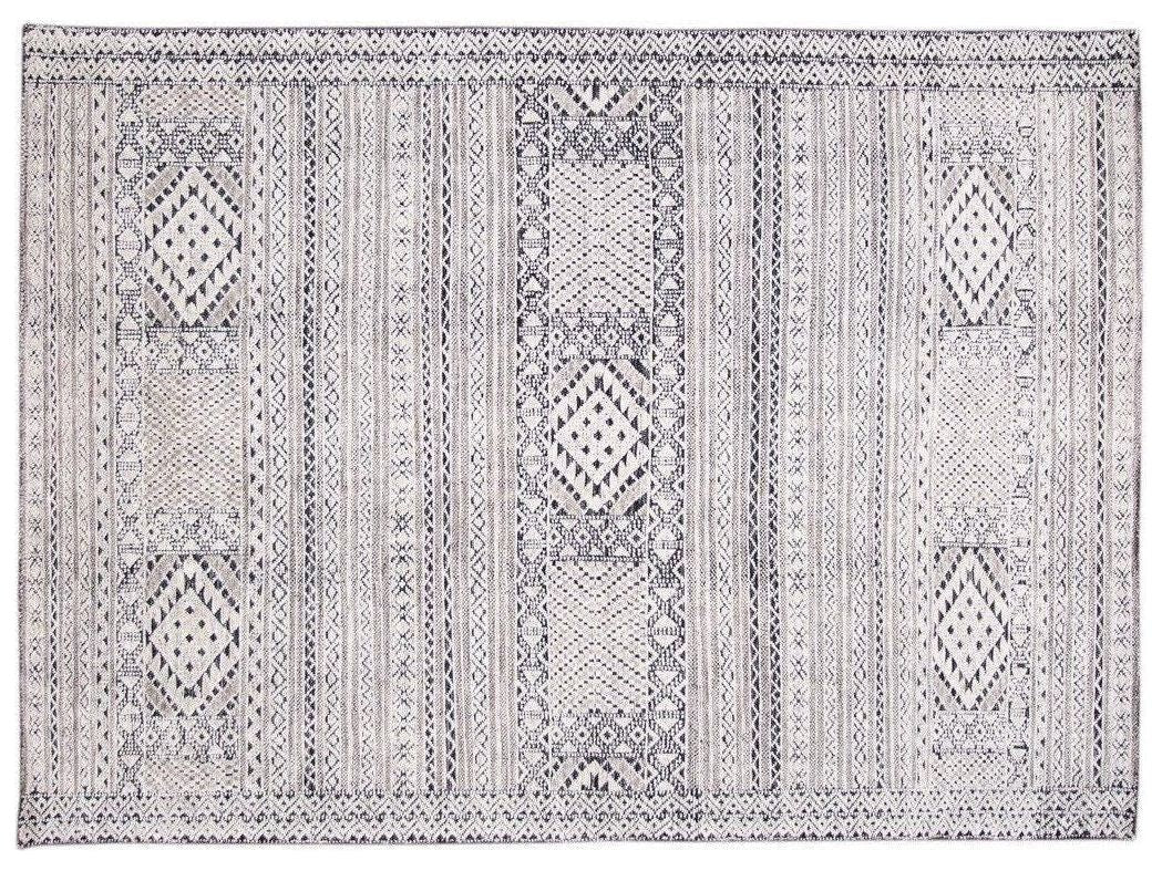 Modern Textured High Low Wool Rug 9 X 12