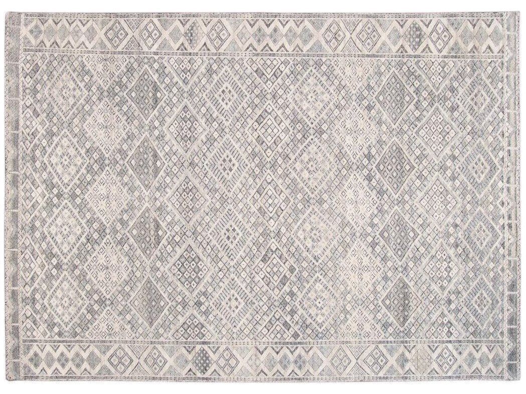 Modern Textured High Low Wool Rug 11 X14
