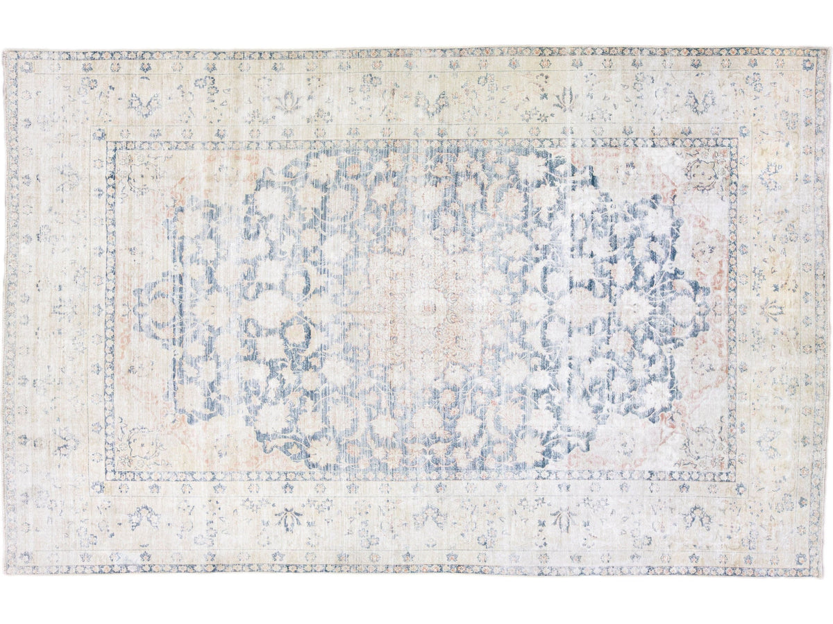 Vintage Tabriz Wool Rug 10 X 15