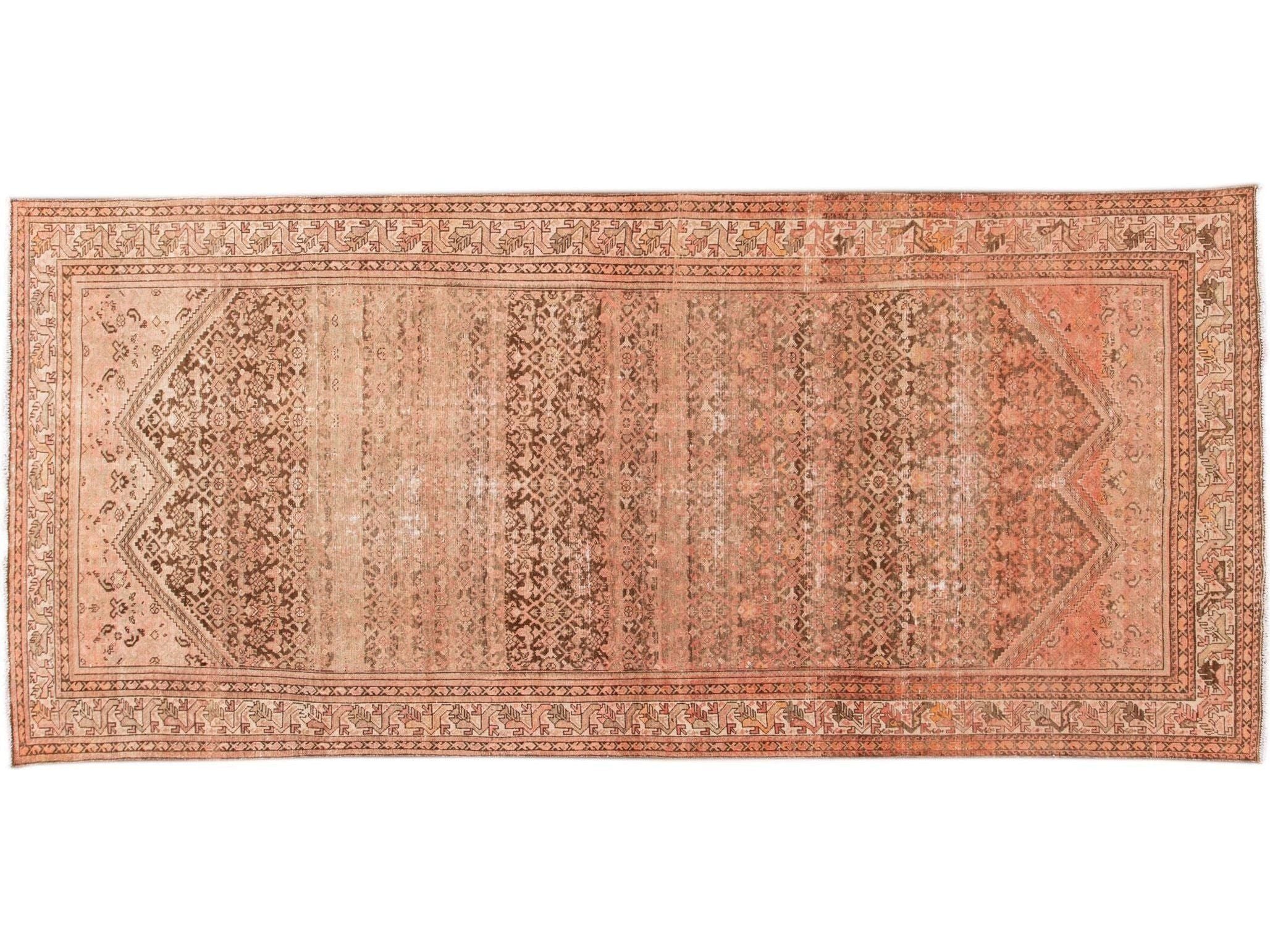 Antique Malayer Wool Runner 6 x 14