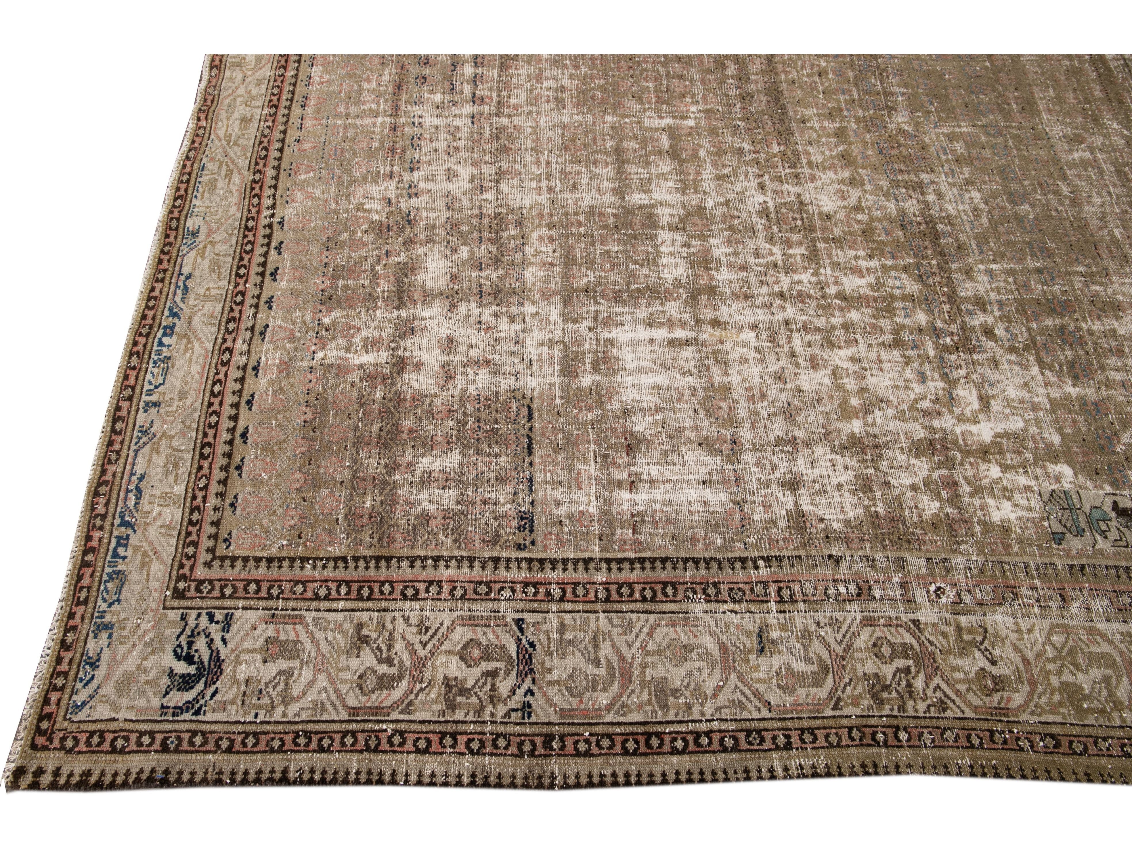 Antique Malayer Wool Runner 6 x 17