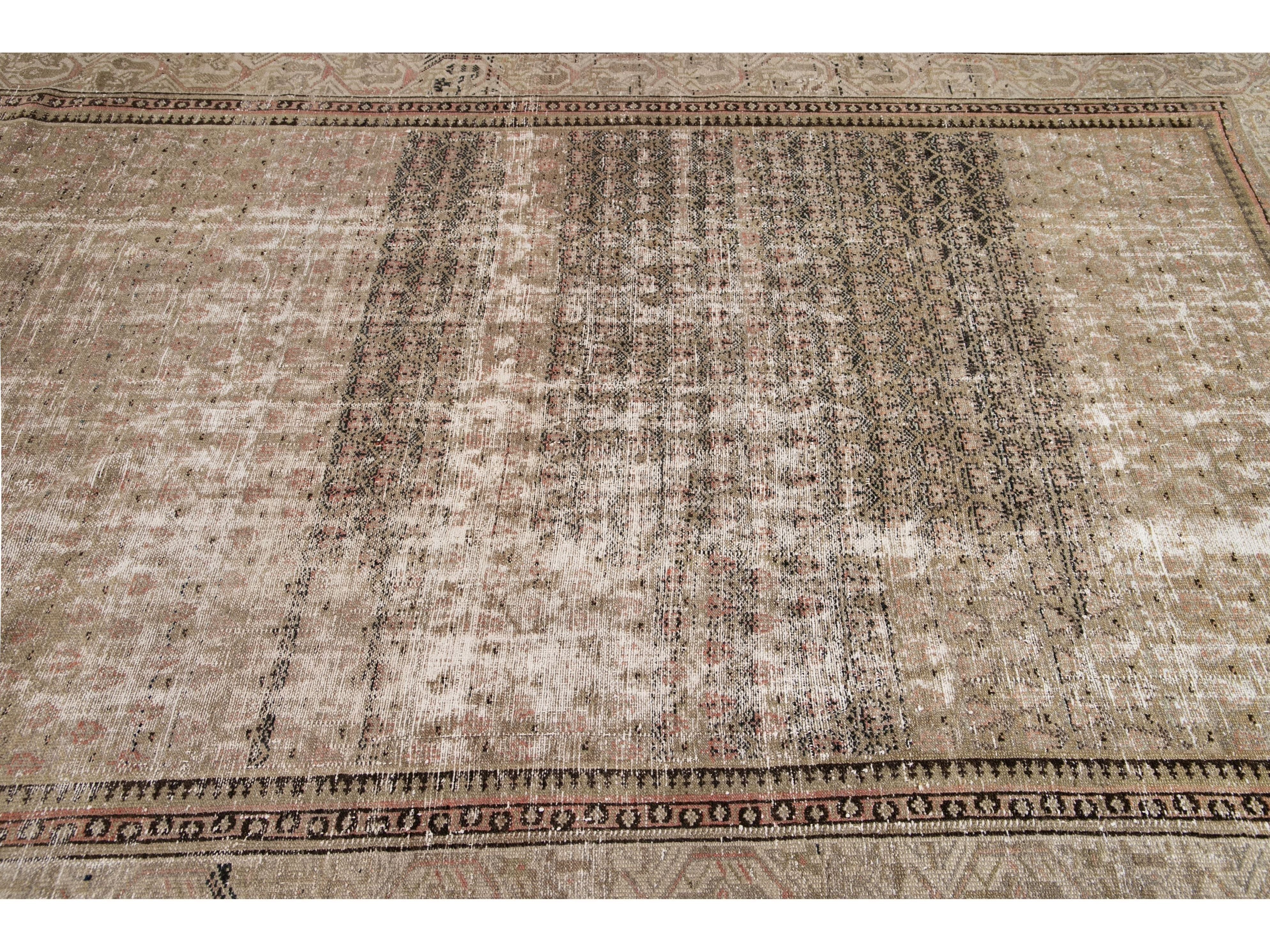 Antique Malayer Wool Runner 6 x 17