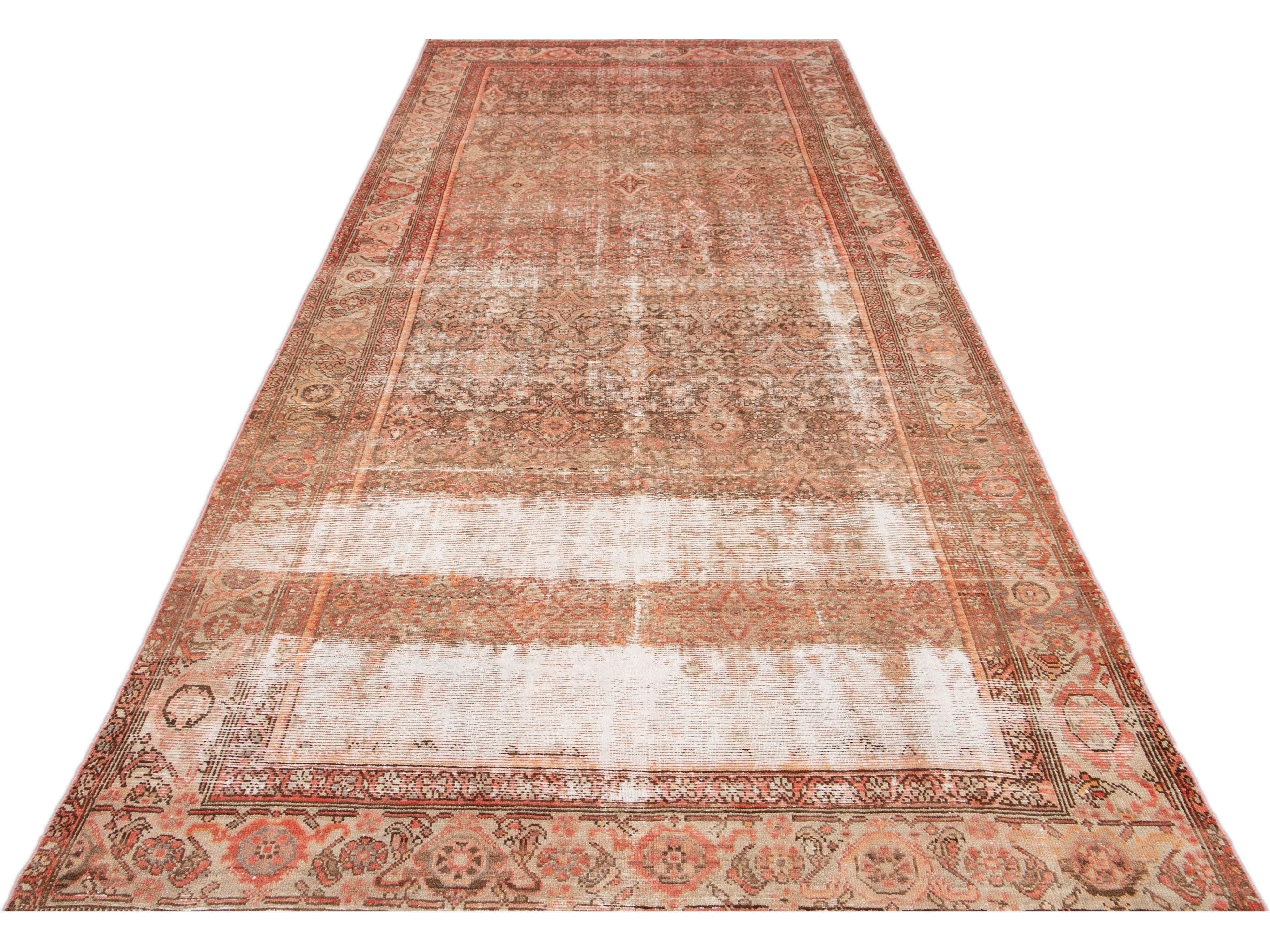 Antique Malayer Wool Runner 6 x 13