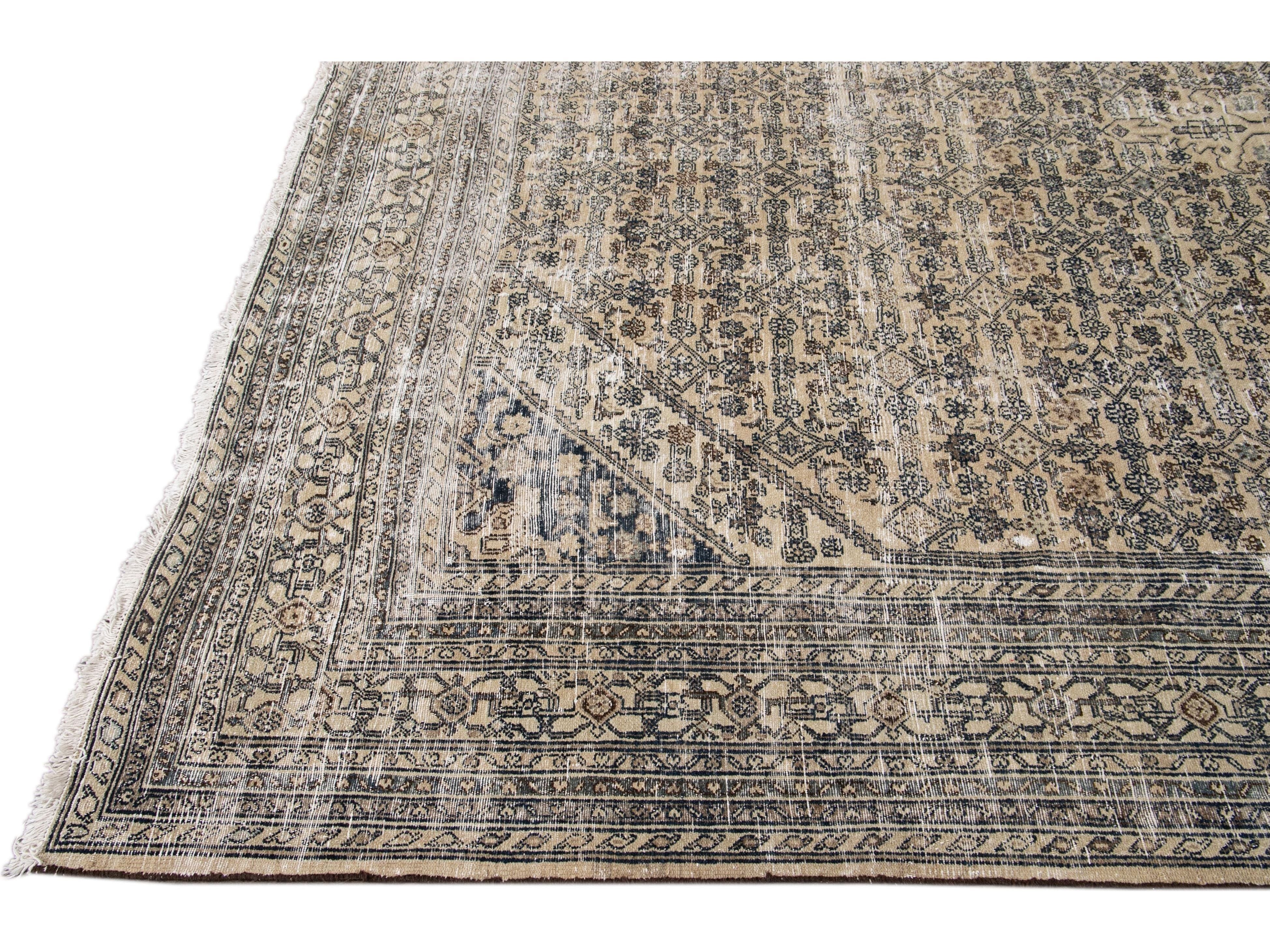 Vintage Malayer Wool Rug 10 x 17