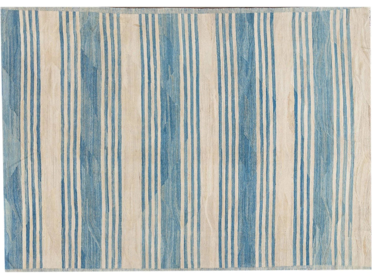 Modern Kilim Wool Rug 9 X 12