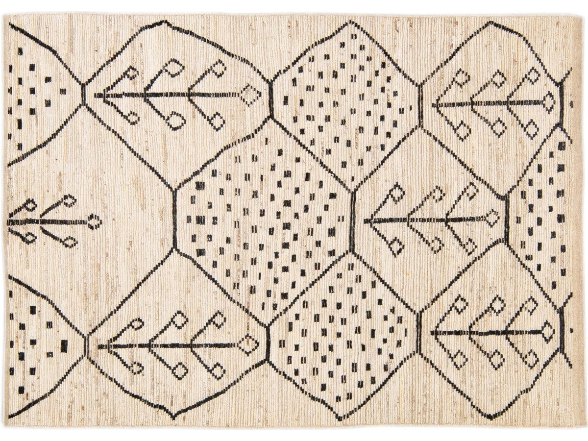 Modern Moroccan Wool Rug 7 X 9