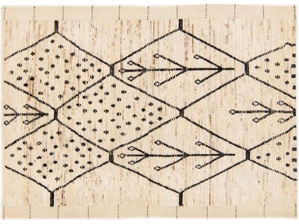 Modern Moroccan Wool Rug 5 X 7