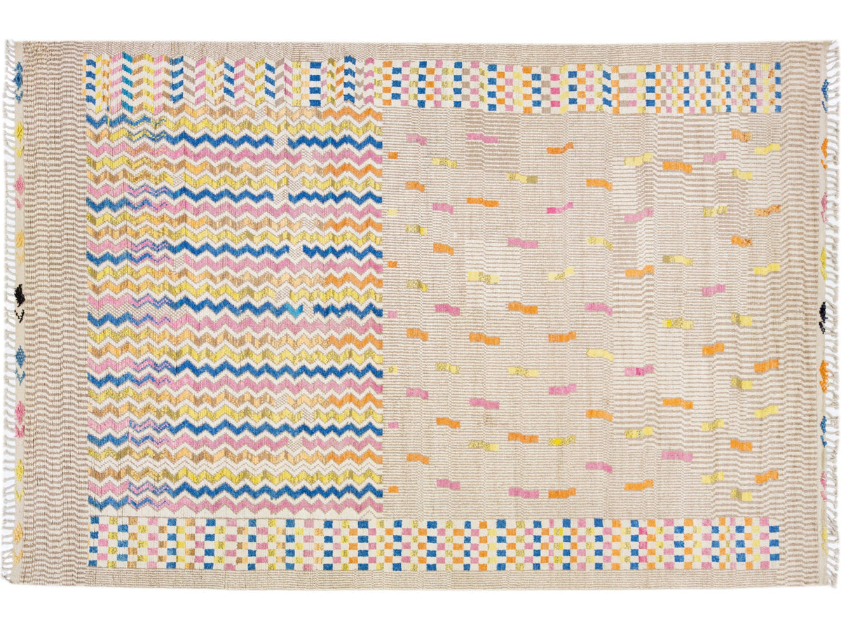 Modern Moroccan Berber Wool Rug 10 X 15