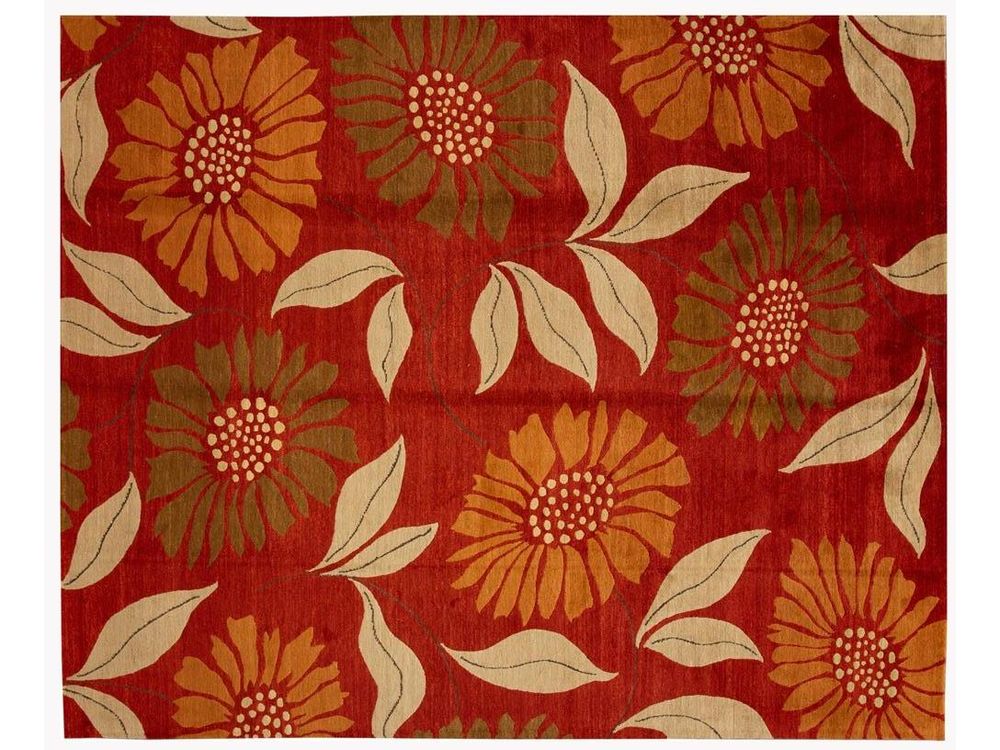 Modern Tibetan Wool & SIlk Rug 8 X 10