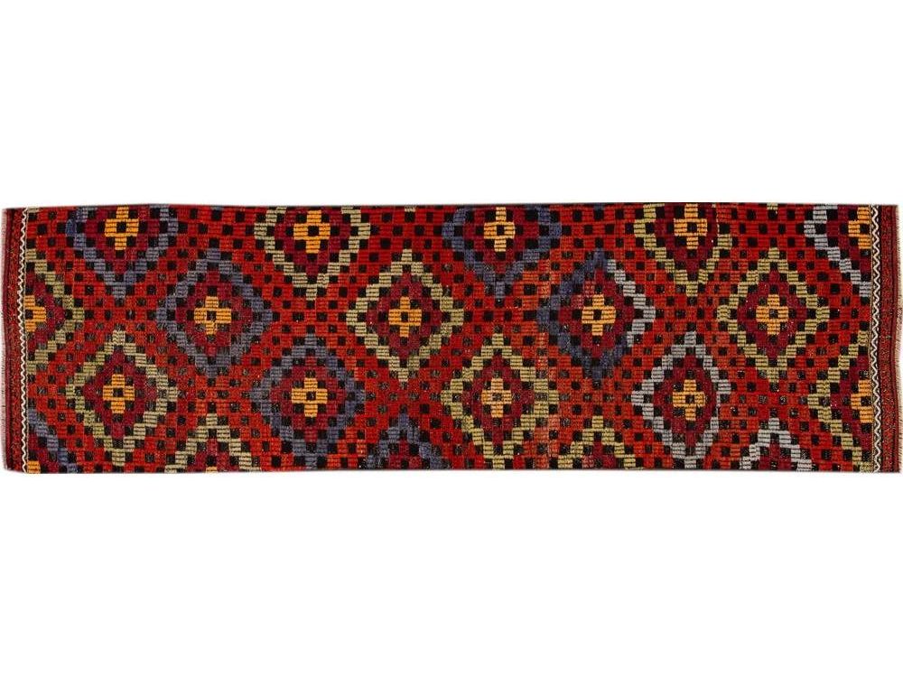 Vintage Sumakh Wool Runner  3 X 9
