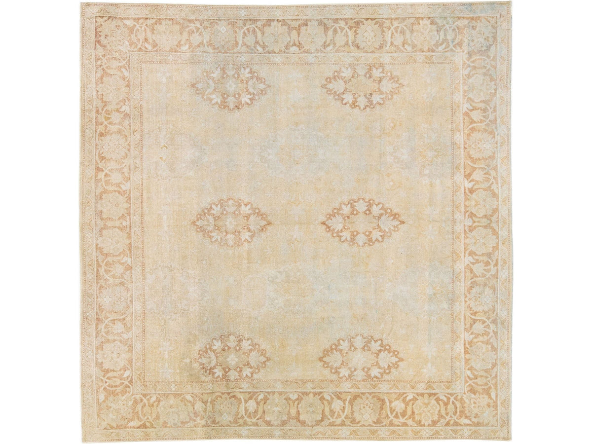 Antique Agra Wool Rug 10 X 10