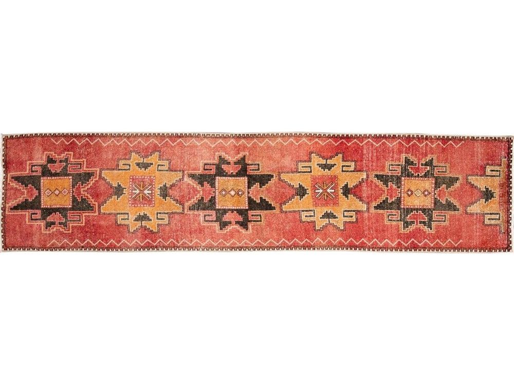 Mid 20th Century Vintage Turkish Wool Runner Rug, 3 X 12