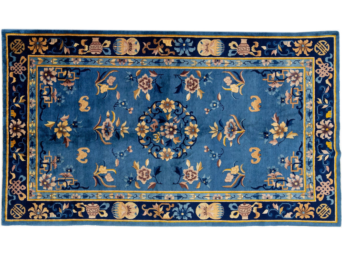 Antique Chinese Peking Wool Rug 4 X 7