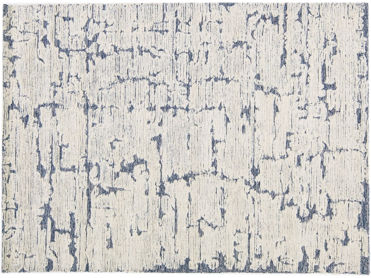 Modern Tufted Moroccan Wool Rug 5 X 7